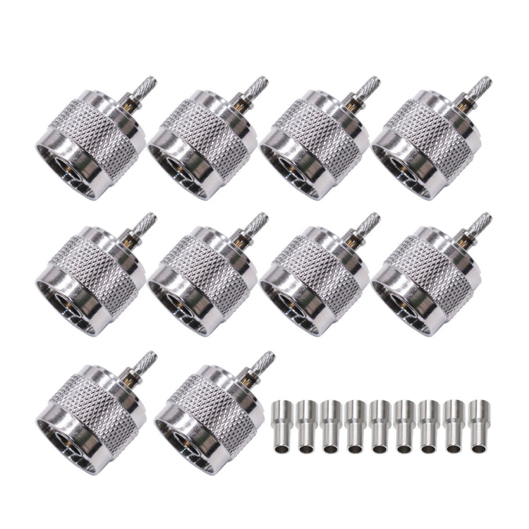 Connecteur de prise N Type à faible perte RF coaxial, 10 pcs NJ-1.5 pour RG316/RG174/LMR, 10 pcs NJ-3 pour RG58/RG402/LMR195, 10 pcs NJ-4 pour LMR240, 10 pcs NJ-5 pour LMR300/5D-FB, 10 pcs NJ-7 pour LMR400