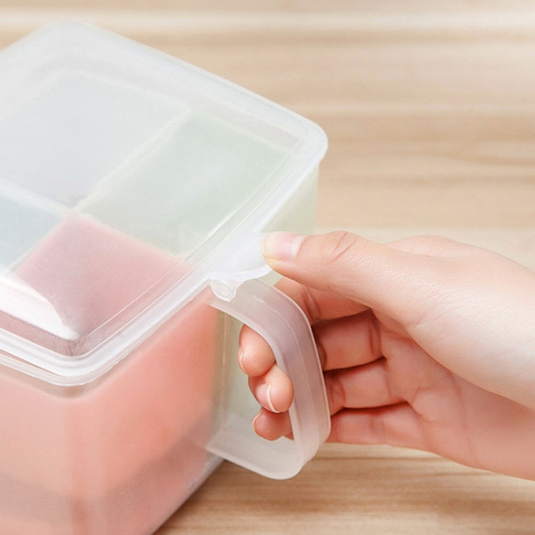 Boîte à épices ronde à trois compartiments avec cuillère, pour cuisine, boîte fraîche combinée à compartiments