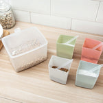 Boîte à épices ronde à trois compartiments avec cuillère, pour cuisine, boîte fraîche combinée à compartiments