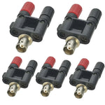Adaptateur RF coaxial 5 pièces BNC Femelle vers Double Banana Femelle, BNC Femelle vers Double Banana Femelle