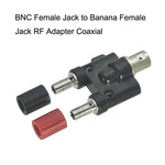 Adaptateur RF coaxial 5 pièces BNC Femelle vers Double Banana Femelle, BNC Femelle vers Double Banana Femelle