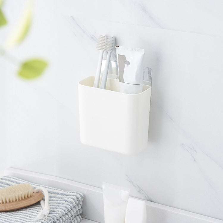 Étagère de salle de bain murale à ventouse, sans perforation, boîte de rangement, porte-brosses à dents et dentifrice, blanc, rose, vert