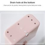 Étagère de salle de bain murale à ventouse, sans perforation, boîte de rangement, porte-brosses à dents et dentifrice, blanc, rose, vert