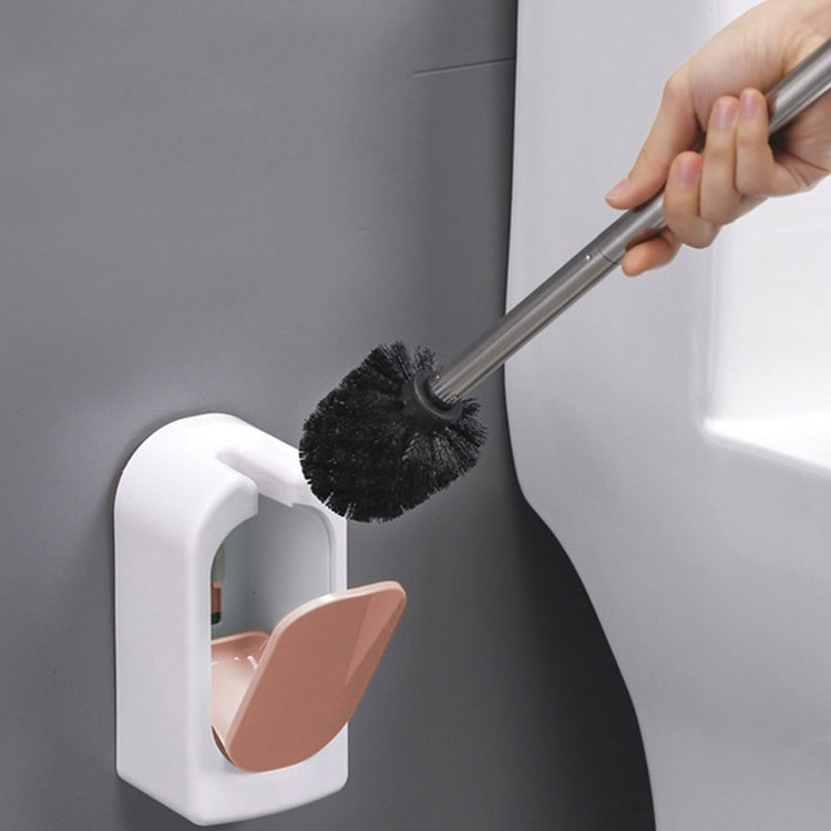 Brosse de toilette murale avec soies douces et manche long sans coins morts, rose, bleue, verte, grise