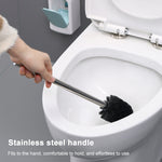Brosse de toilette murale avec soies douces et manche long sans coins morts, rose, bleue, verte, grise