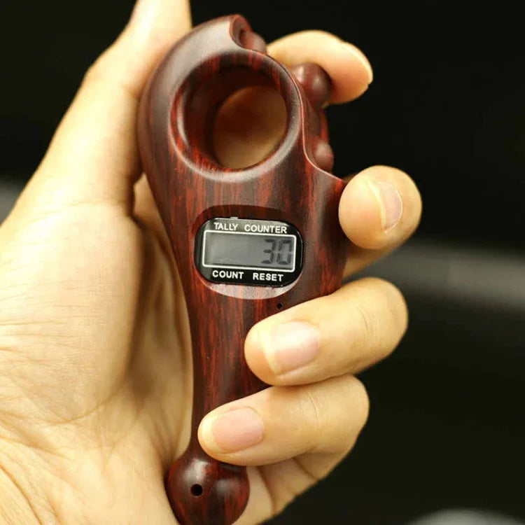 Compteur électronique automatique à induction roulante pour perles bouddhistes, affichage numérique, bois de santal à induction roulante
