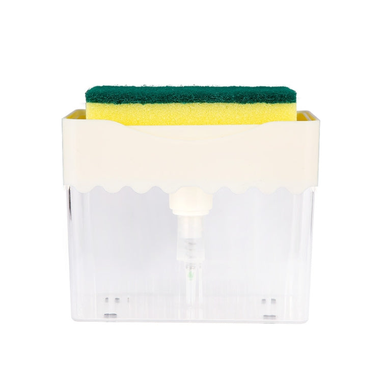 Boîte à savon en plastique avec brosse de nettoyage, brosse à vaisselle, boîte à liquide, brosse de cuisine, mélangeur de détergent, presse, blanc, gris foncé, bleu foncé