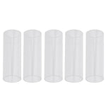 Lot de 5 tubes pour slide de guitare folk en acrylique, 28 mm (transparent), 51 mm (transparent), 60 mm (transparent), 70 mm (transparent)