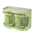 Boîte à assaisonnement en plastique, support à assaisonnement combiné multifonctionnel, fournitures de cuisine, une grille, deux grilles, trois grilles, quatre grilles
