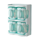 Boîte à assaisonnement en plastique, support à assaisonnement combiné multifonctionnel, fournitures de cuisine, une grille, deux grilles, trois grilles, quatre grilles