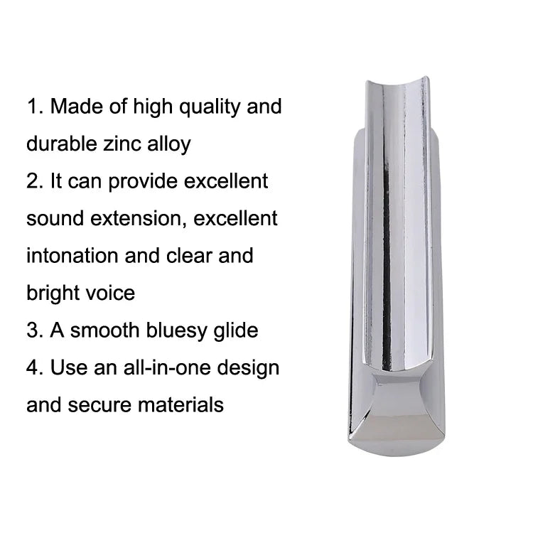 Bloc de slide pour guitare folk en alliage de zinc massif, métal 70 mm (argent), métal 70 mm (or)