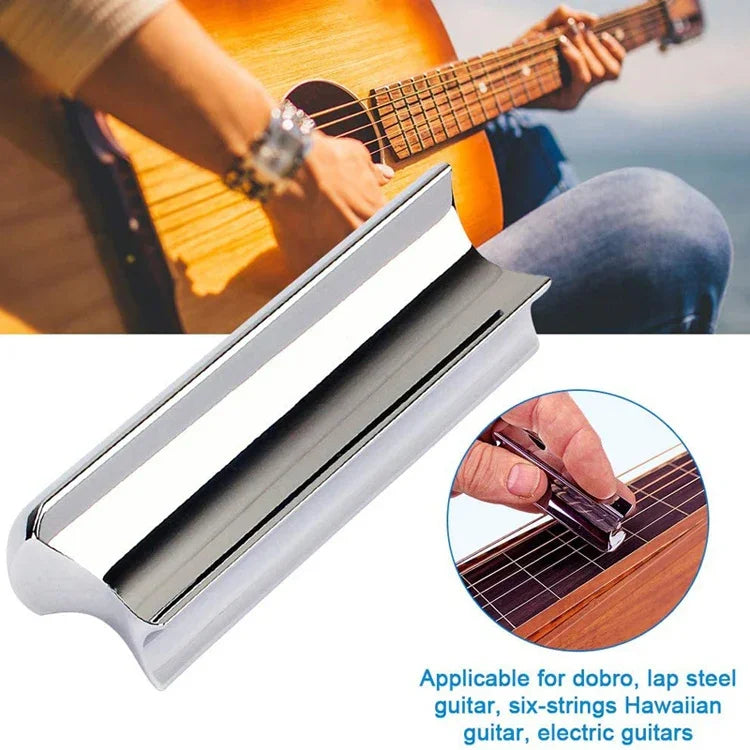 Bloc de slide pour guitare folk en alliage de zinc massif, métal 70 mm (argent), métal 70 mm (or)