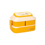 Mignonne boîte à lunch en plastique double couche Lapin grande capacité, style : petit rouge, petit jaune, grand rouge, grand vert, grand jaune