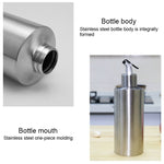 Bouteille d'assaisonnement cylindrique en acier inoxydable, 250 ml, 350 ml, 550 ml