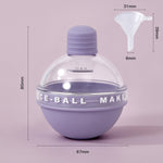 2PCS Home Whiskey Bulb Ice Ball Ice Cube Silicone Mold With Funnel, With Funnel+Sky Blue, With Funnel+Lavender Purple, With Funnel+Cherry Blossom Pink, With Funnel+Banana Yellow