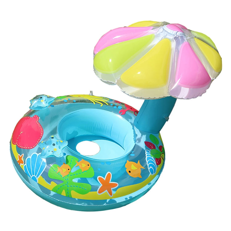 Anneau de natation gonflable en PVC écologique pour enfants en forme de champignon avec protection solaire, champignon (bleu), champignon (rose)