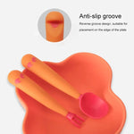 Bébé Apprend À Manger Coude D'entraînement Pliable Torsadant Cuillère Fourchette