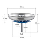 Couverture de filtre d'évier de lavabo en acier inoxydable 304, Couvercle de filtre brillant