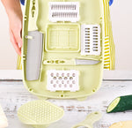 Planche à découper pliante 9 en 1 en plastique multifonctionnelle pour la maison, antibactérienne et anti-moisissure, avec couteaux inclus