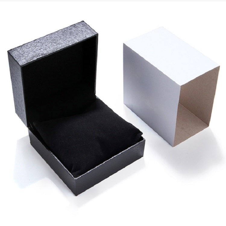 Boîte à montres en cuir synthétique, personnalisée, haut de gamme, avec couvercle rabattable, pour bijoux et cadeaux, Intérieur rouge et boîte plastique blanche, Intérieur noir et boîte plastique noire, Intérieur noir et boîte plastique blanche