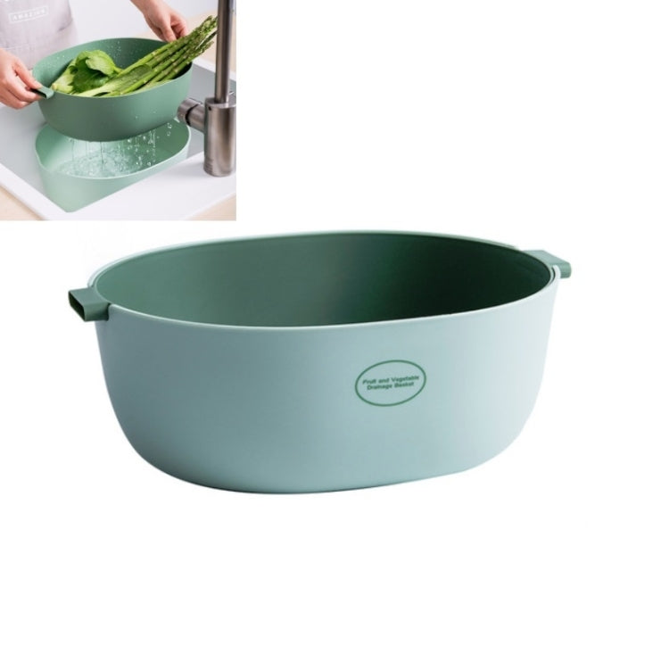 Casserole de riz de cuisine, panier de vidange double-plat en plastique pour légumes, panier de fruits, forme en U vert clair, forme en U rouge foncé, forme en U gris clair, forme en O vert clair, forme en O rouge foncé