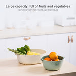 Casserole de riz de cuisine, panier de vidange double-plat en plastique pour légumes, panier de fruits, forme en U vert clair, forme en U rouge foncé, forme en U gris clair, forme en O vert clair, forme en O rouge foncé