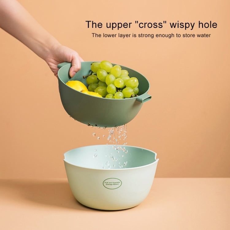 Casserole de riz de cuisine, panier de vidange double-plat en plastique pour légumes, panier de fruits, forme en U vert clair, forme en U rouge foncé, forme en U gris clair, forme en O vert clair, forme en O rouge foncé