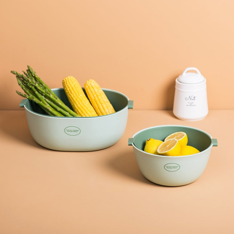 Casserole de riz de cuisine, panier de vidange double-plat en plastique pour légumes, panier de fruits, forme en U vert clair, forme en U rouge foncé, forme en U gris clair, forme en O vert clair, forme en O rouge foncé
