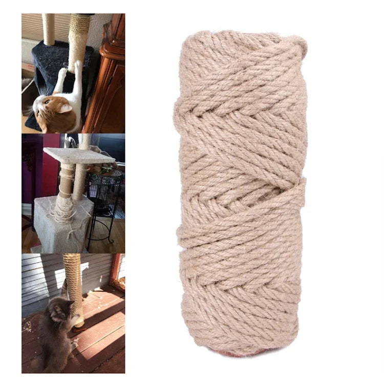 Accessoires pour animaux de compagnie : corde de chanvre pour griffoir pour chat, corde d'épée pour protéger les jouets à saisir pour chat, matériaux à saisir, 3 pièces de 10m, 30m, 50m, 10m