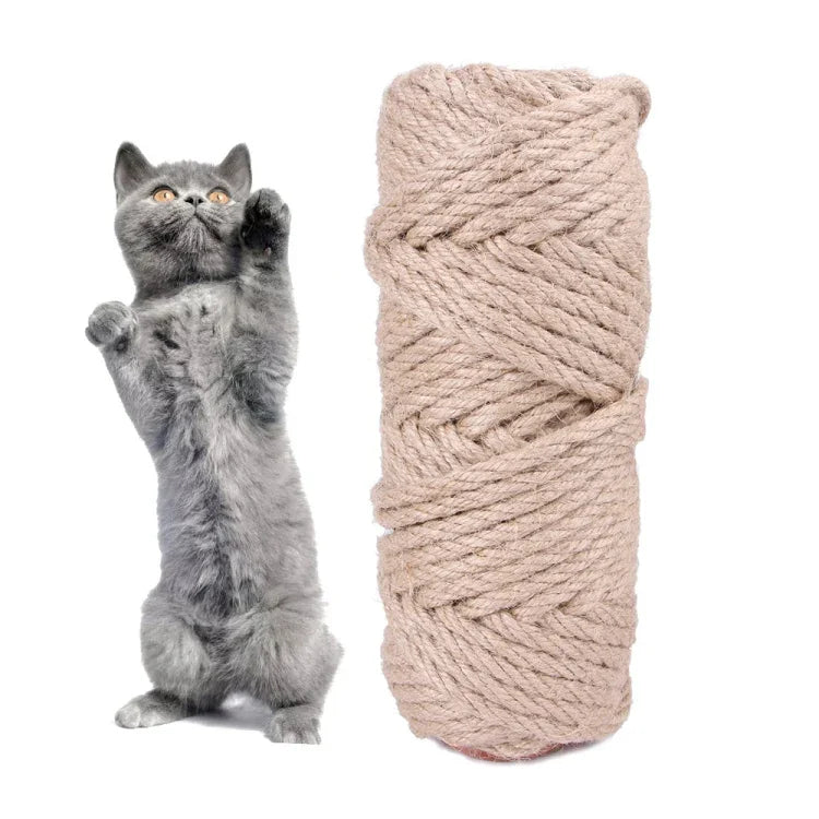 Accessoires pour animaux de compagnie : corde de chanvre pour griffoir pour chat, corde d'épée pour protéger les jouets à saisir pour chat, matériaux à saisir, 3 pièces de 10m, 30m, 50m, 10m