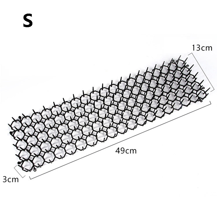 B21307 Garden Flower Anti-Cat Net Plastic Thorn Pad Drive Cat Net, 3 PCS S 49x13cm, M 200x28cm, L 400x28cm