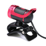 HXSJ A859 Caméra réseau 480P pour ordinateur, caméra vidéo USB avec microphone intégré absorbant le son, rouge, noir, noir sans fonction appareil photo, rouge sans fonction appareil photo