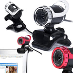 HXSJ A859 Caméra réseau 480P pour ordinateur, caméra vidéo USB avec microphone intégré absorbant le son, rouge, noir, noir sans fonction appareil photo, rouge sans fonction appareil photo