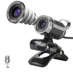 HXSJ A859 Caméra réseau 480P pour ordinateur, caméra vidéo USB avec microphone intégré absorbant le son, rouge, noir, noir sans fonction appareil photo, rouge sans fonction appareil photo