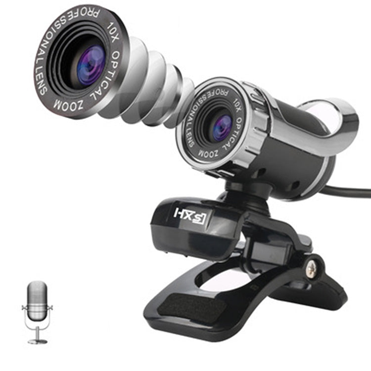 HXSJ A859 Caméra réseau 480P pour ordinateur, caméra vidéo USB avec microphone intégré absorbant le son, rouge, noir, noir sans fonction appareil photo, rouge sans fonction appareil photo