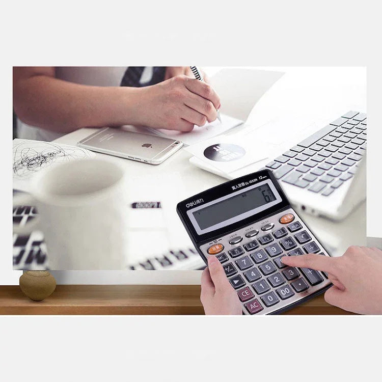 Calculatrice vocale Deli 1559N Calculatrice multifonction bureau finance 12 chiffres, 1559N