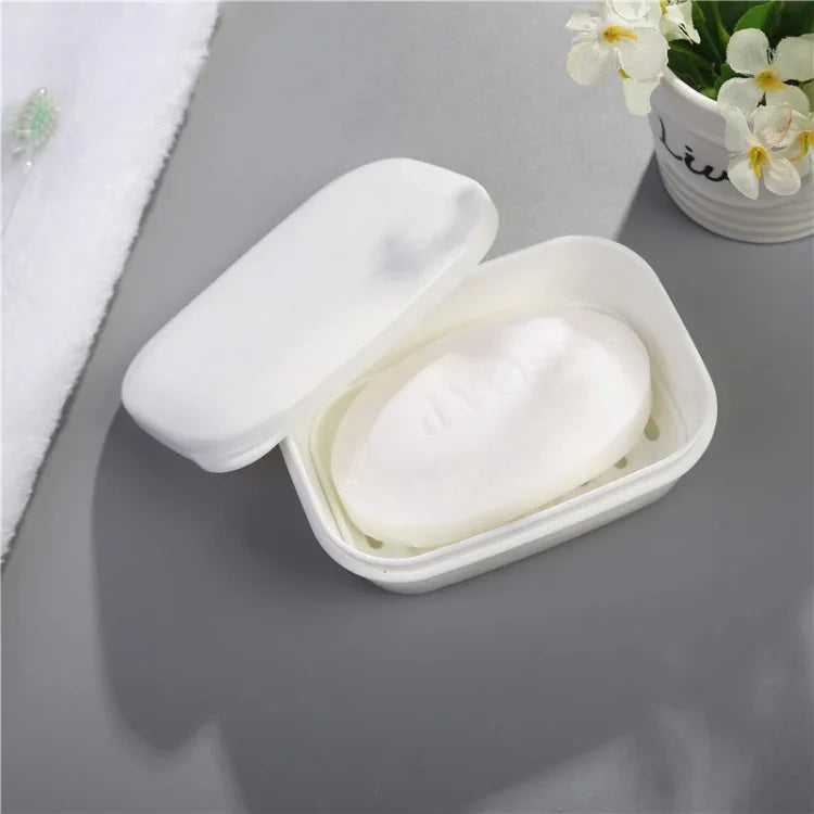 Porte-savon pour drain de salle de bain, boîte à savon de voyage en plastique scellée, porte-savon