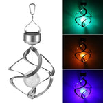 Lampe Solaire Carillon Éolien Extérieur Étanche Décoration de Jardin Lampe Suspendue, Petite Boule