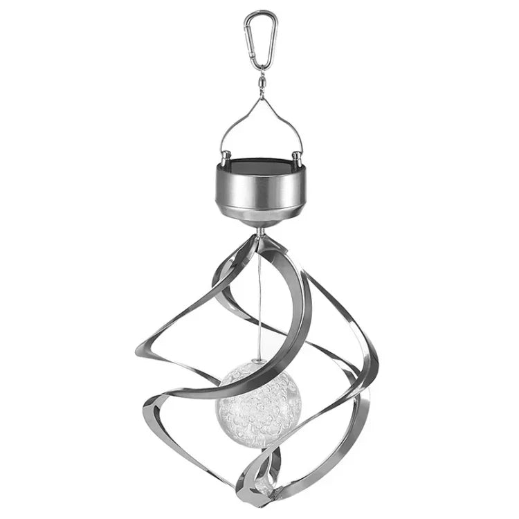 Lampe Solaire Carillon Éolien Extérieur Étanche Décoration de Jardin Lampe Suspendue, Petite Boule