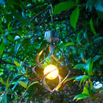 Lampe Solaire Carillon Éolien Extérieur Étanche Décoration de Jardin Lampe Suspendue, Petite Boule