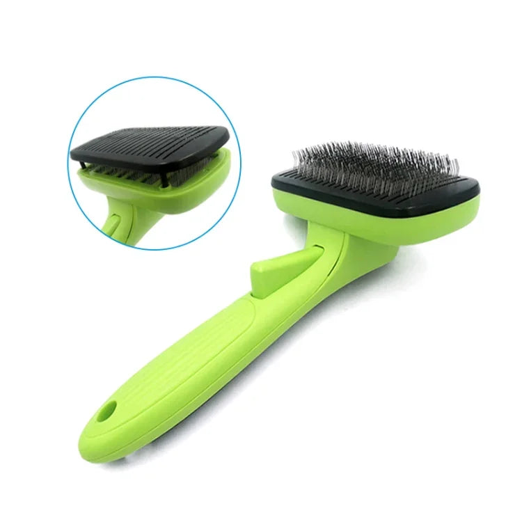 Peigne anti-poils automne pour animaux, brosse de toilettage pour chien, fournitures de nettoyage, vert