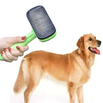 Peigne anti-poils automne pour animaux, brosse de toilettage pour chien, fournitures de nettoyage, vert