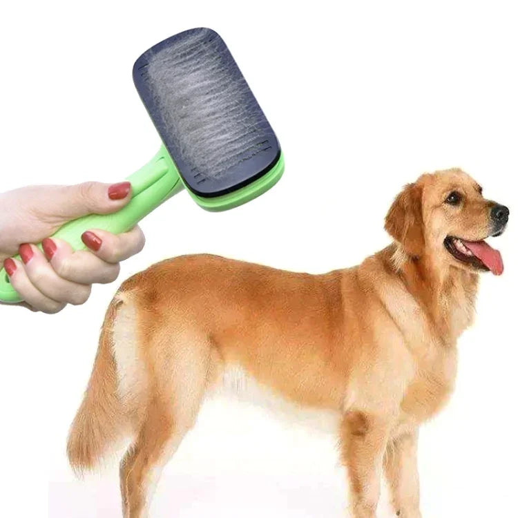Peigne anti-poils automne pour animaux, brosse de toilettage pour chien, fournitures de nettoyage, vert