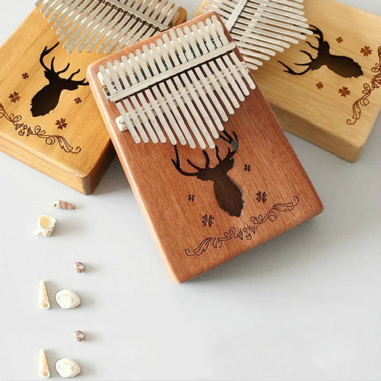 Kalimba portable à 17 tons, Acajou - Cerf classique, Bambou - Cerf classique, Acajou - Dieu soleil, Acajou - Étoile à six branches, Acajou - Bleu (Cerf classique), Épicéa - Cerf classique, Blanc - Cerf, Acacia - Cerf classique, Sapelli - Cerf classique...