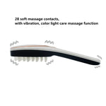 Peigne de massage électrique, Masseur de tête, Anti-chute, Soin du cuir chevelu, Vibration, Lumière colorée, Peigne