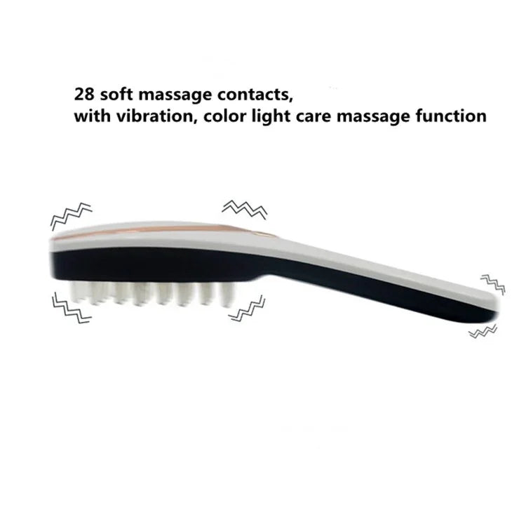 Peigne de massage électrique, Masseur de tête, Anti-chute, Soin du cuir chevelu, Vibration, Lumière colorée, Peigne