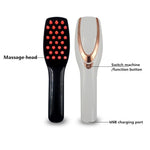 Peigne de massage électrique, Masseur de tête, Anti-chute, Soin du cuir chevelu, Vibration, Lumière colorée, Peigne