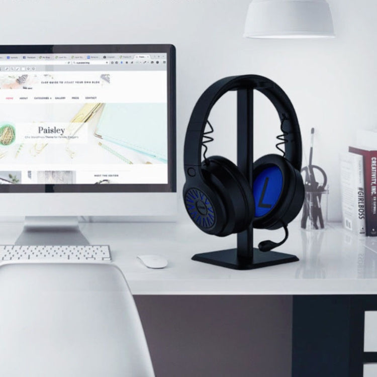 Support Casque Internet Café Présentoir Casque, Blanc, Noir