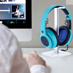 Support Casque Internet Café Présentoir Casque, Blanc, Noir