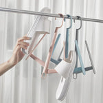 Porte-vêtements Extérieur Multifonctionnel Anti-vent Balcon Porte-chaussures Couleur Aléatoire